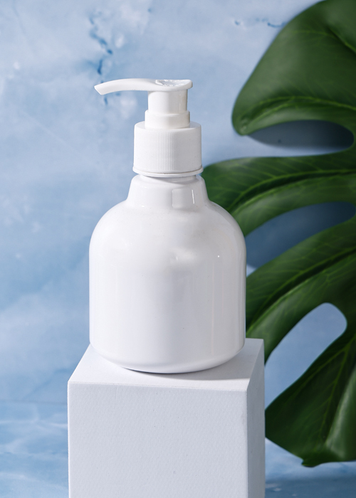 Flacone per lozione in PET bianco sferico da 200 ml