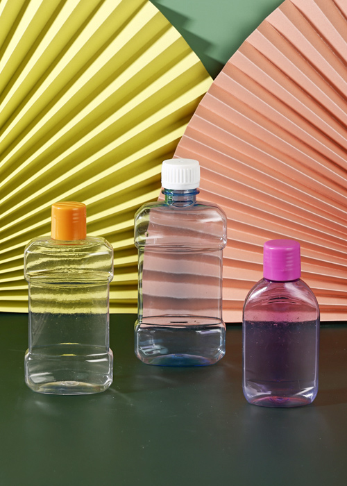 Flacone per collutorio trasparente in PET da 100-300 ml