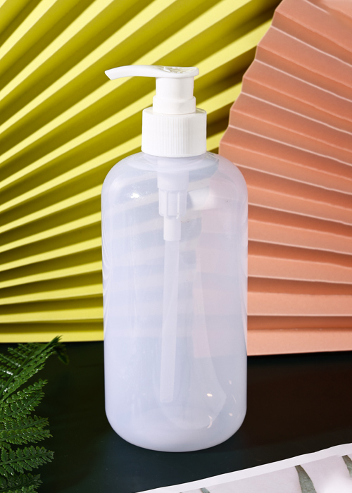 Flacone disinfettante per le mani in gel con pompa a pressione in PP trasparente da 500 ml