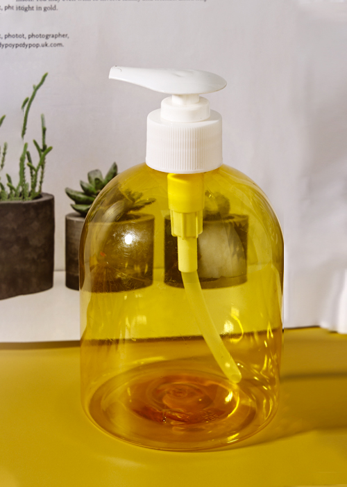 Flacone per lozione per lozione disinfettante per le mani in gel rotondo trasparente da 500 ml in PET