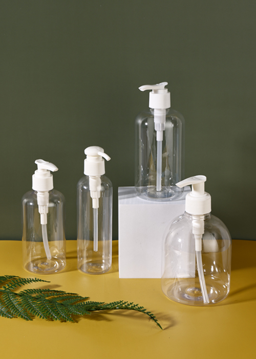 Pompa per bottiglie di disinfettante per le mani in gel trasparente PET da 300-500 ml