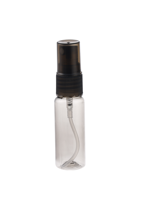 Flacone tondo spray trasparente da 20 ml in PET per bicchieri liquido disinfettante per la pulizia della bottiglia facile da trasportare