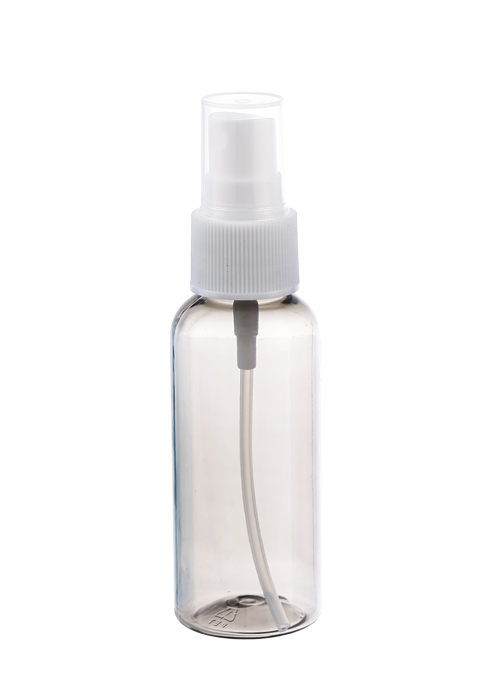 Flacone tondo spray PET trasparente colorato da 50 ml