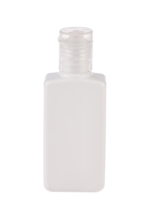 Flacone quadrato piatto flip-top da 30-60 ml