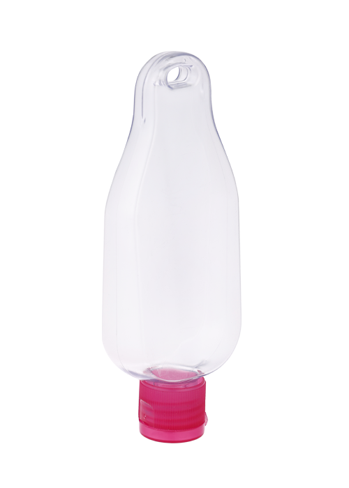 Flacone con gancio capovolto in PETG da 50-60 ml Flacone monouso per disinfettante per le mani