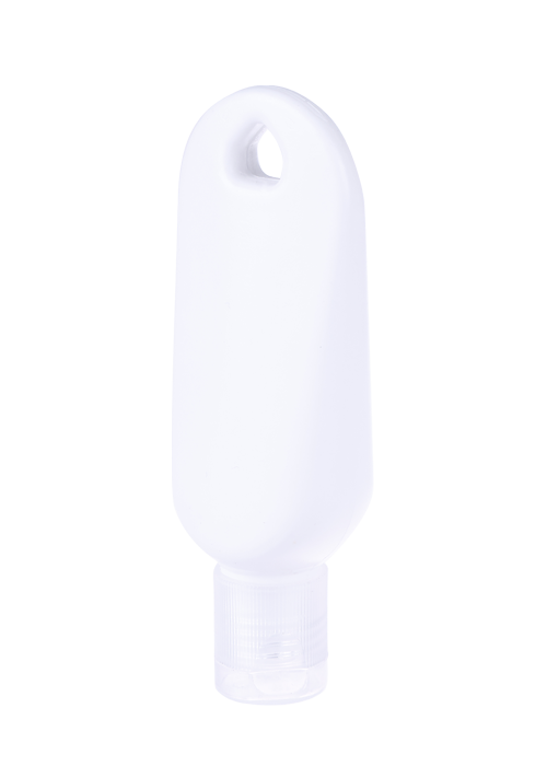 Flacone con gancio capovolto in PE da 30 ml con tappo a scatto