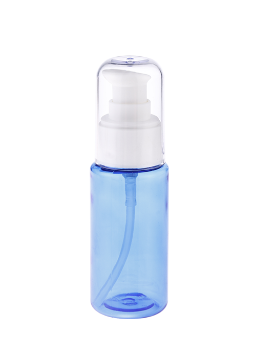 Flacone spray cilindrico in PET trasparente colorato da 60 ml