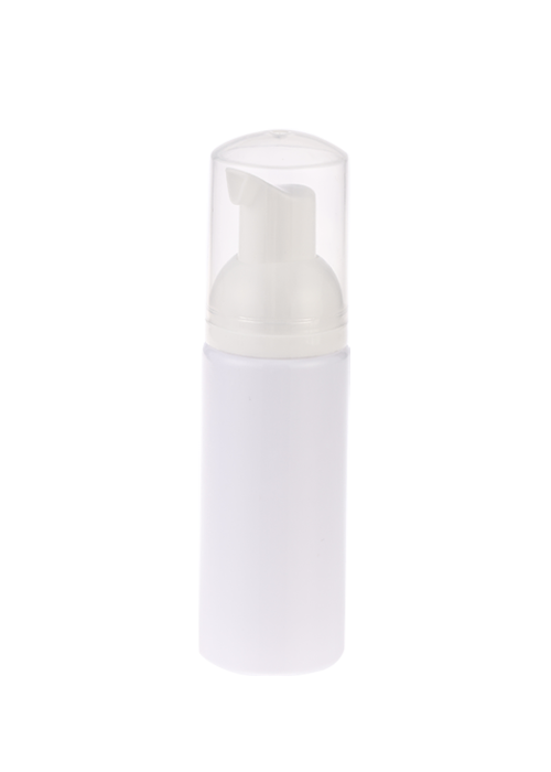 Flacone per la sterilizzazione dell'alcol con pompa a pressione in schiuma PET cilindrica bianca da 60-150 ml