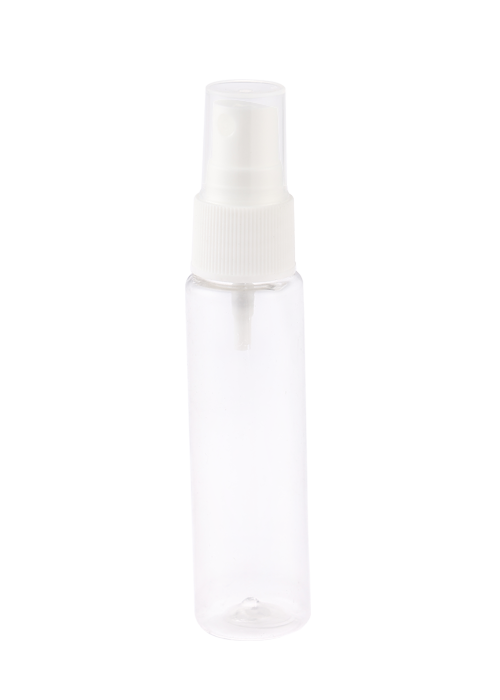 Flacone spray rotondo trasparente in PET da 60-150 ml