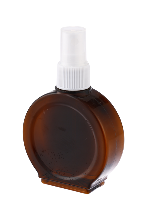 Flacone spray piatto rotondo in PET da 80 ml