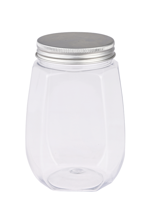 Barattolo da 200-400 ml con tappo in alluminio PET per bottiglia tonda per alimenti