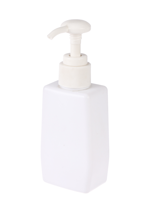 Flacone disinfettante per le mani con pompa a pressione in gel quadrato bianco da 120 ml in PE