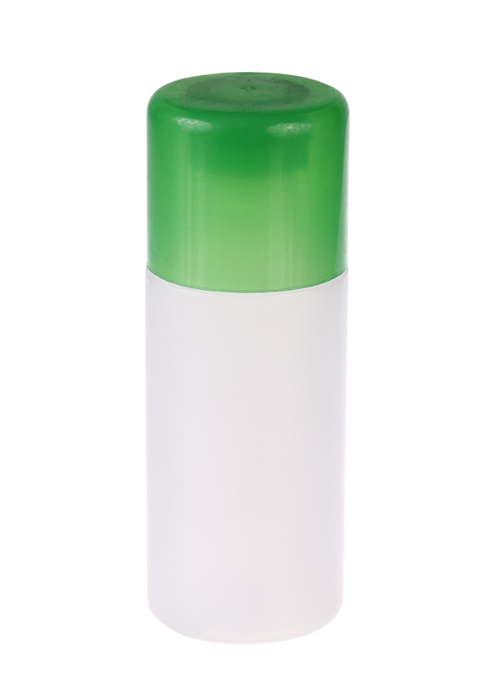 Flacone cilindrico dritto bianco crema da 120 ml in PE