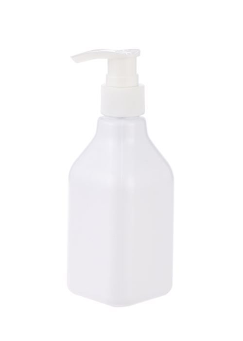 Flacone disinfettante per le mani con pompa per lozione bianca in PET da 300 ml