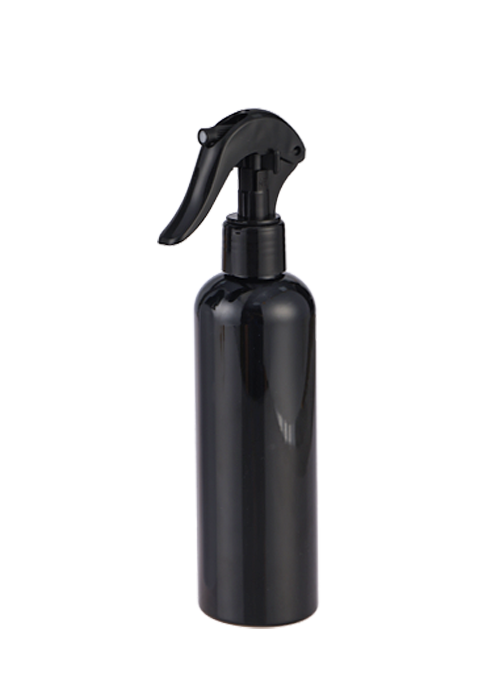 Flacone spray per mouse cilindrico da 200 ml in PET. Flacone spray a mano cilindrico